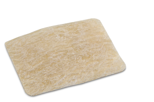 A flat, rectangular tan fascia membrane sheet with a fibrous, slightly wrinkled surface.