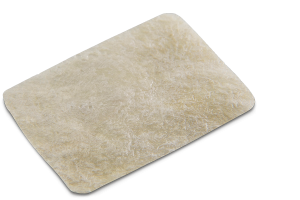 A flat, rectangular tan pericardium membrane sheet with a fibrous, slightly textured surface.