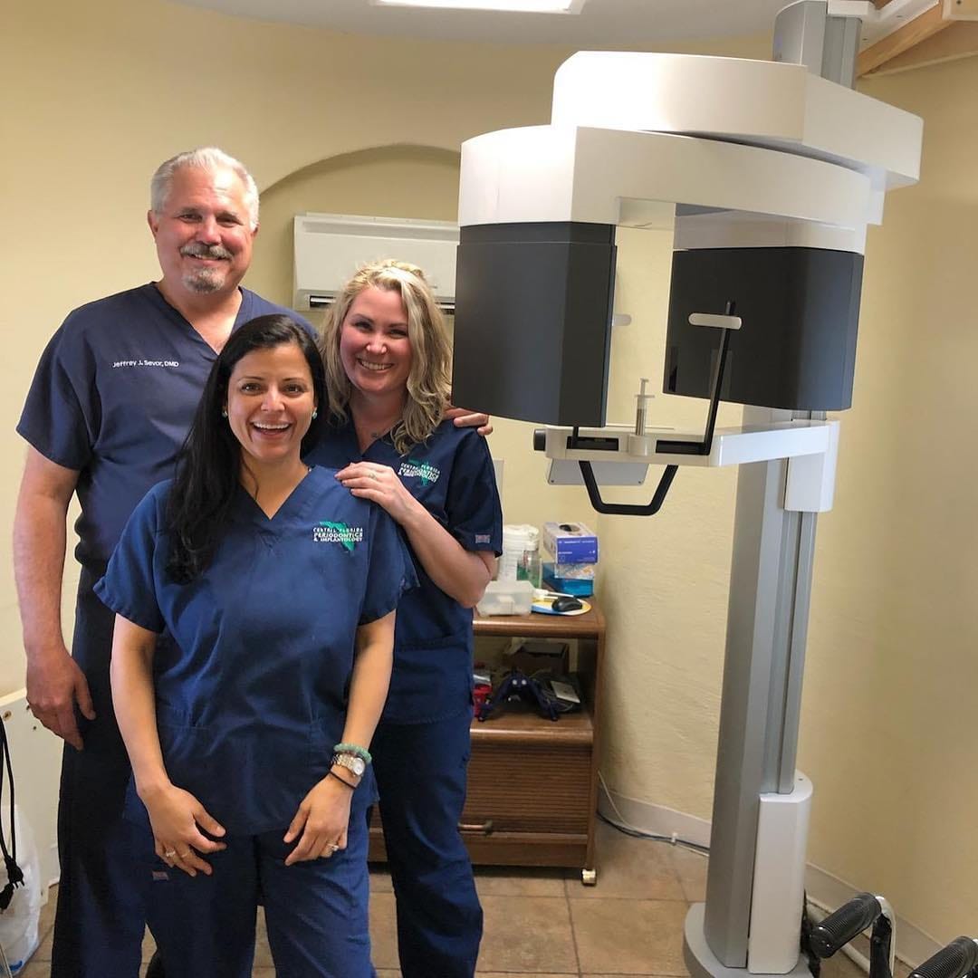 Practice team with their newly installed CBCT unit