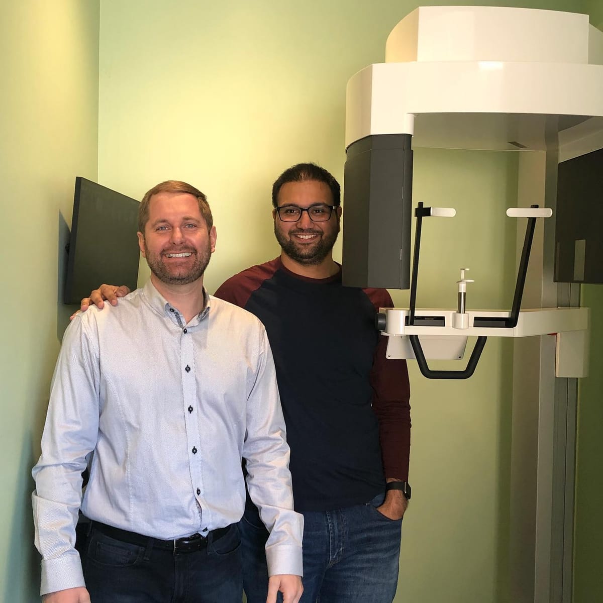 Practice team with their newly installed CBCT unit